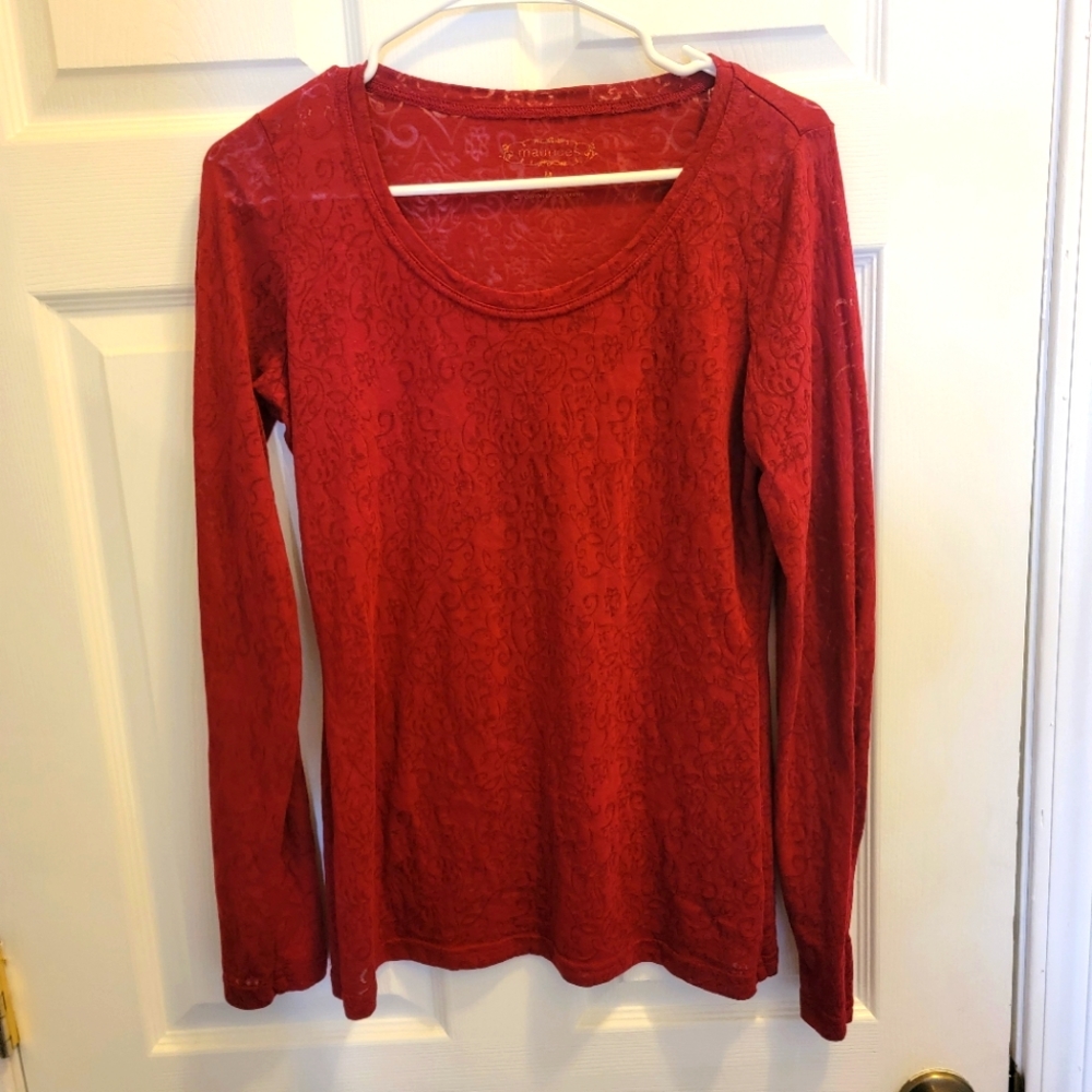 Maurices Burnout Long Sleeve Shirt